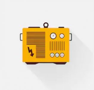 yellow cartoon power generator